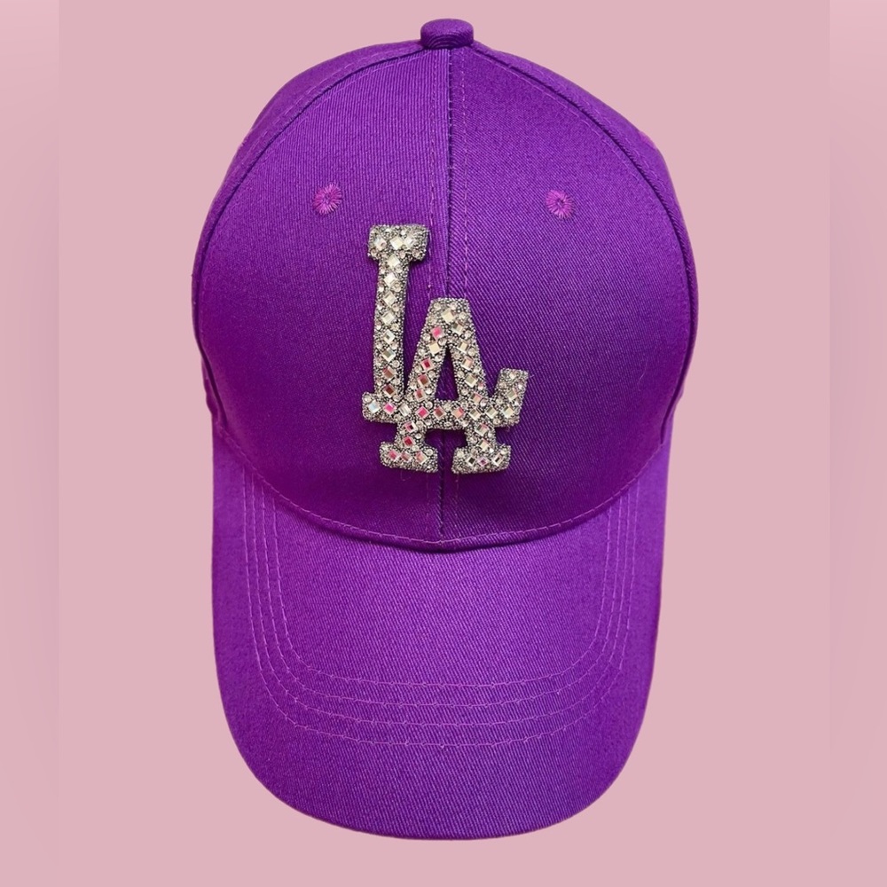 Purple LA adjustable hat